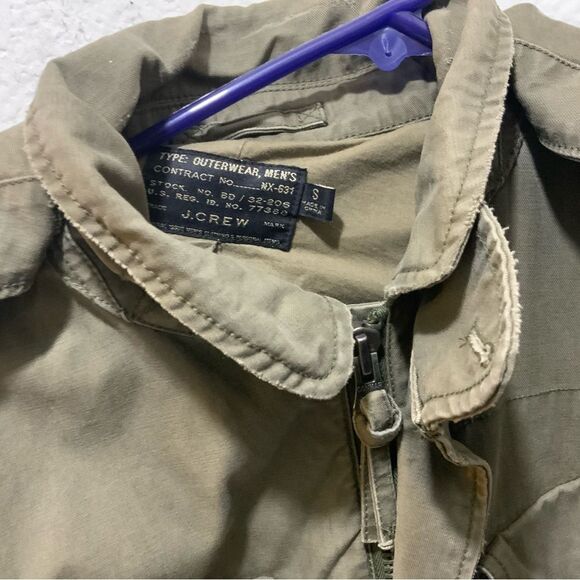 J. CREW Utility Jacket Mens SIZE Small Military Style Field Green - Picture 3 of 10